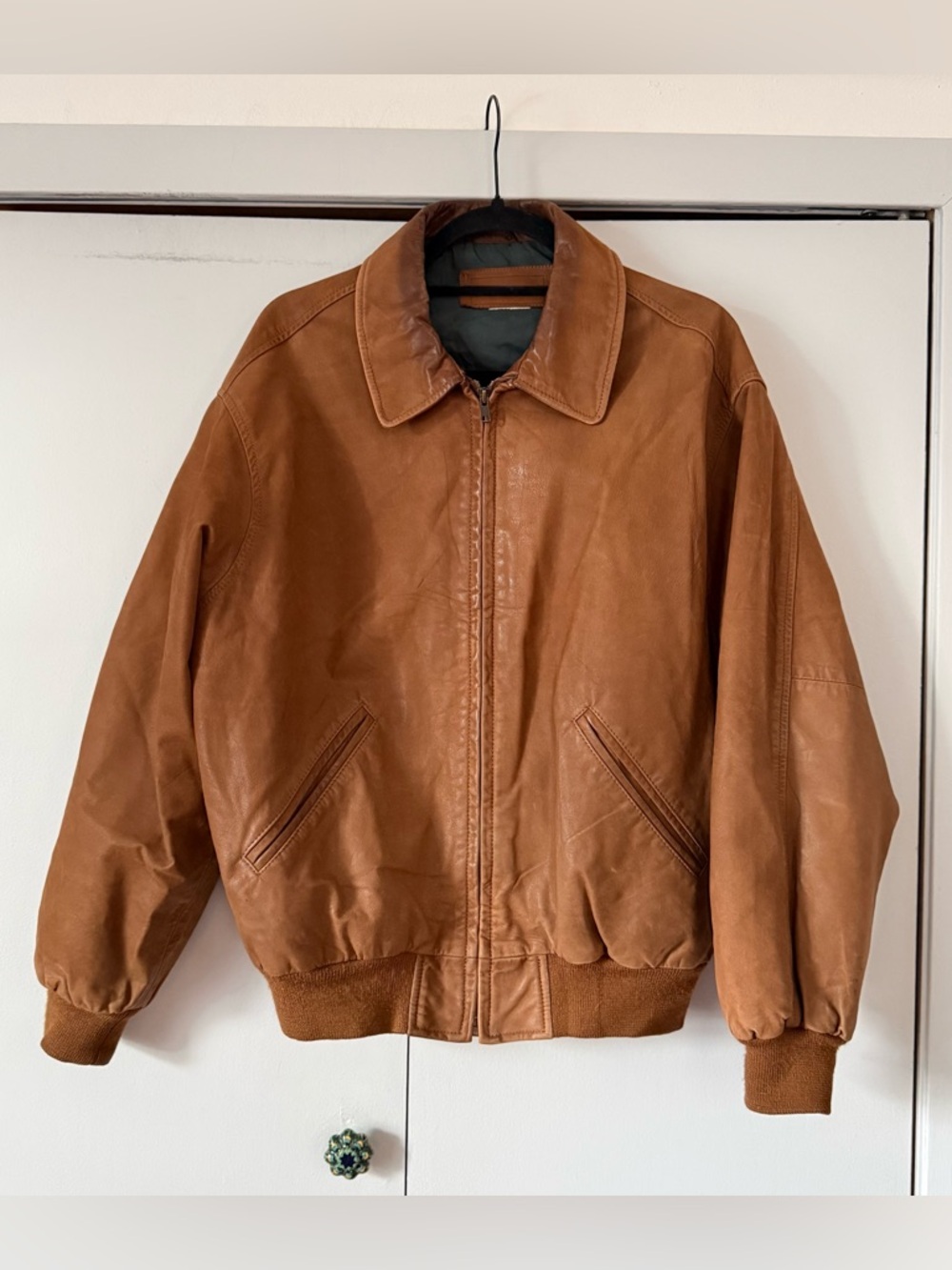 Vintage L.L. Bean leather bomber jacket size m